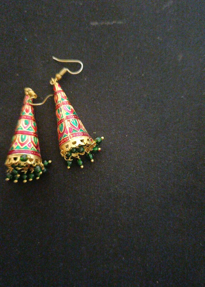 cone Shaped Metal Earrings