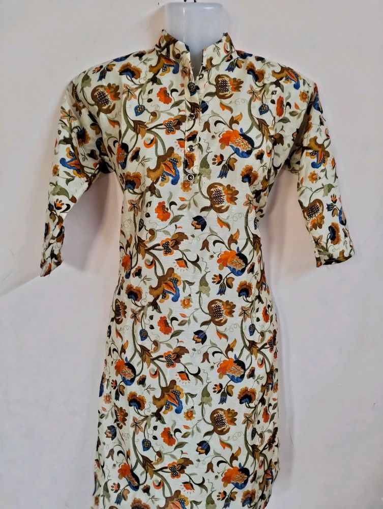 Beautiful Flowers Print Kurti For Women...