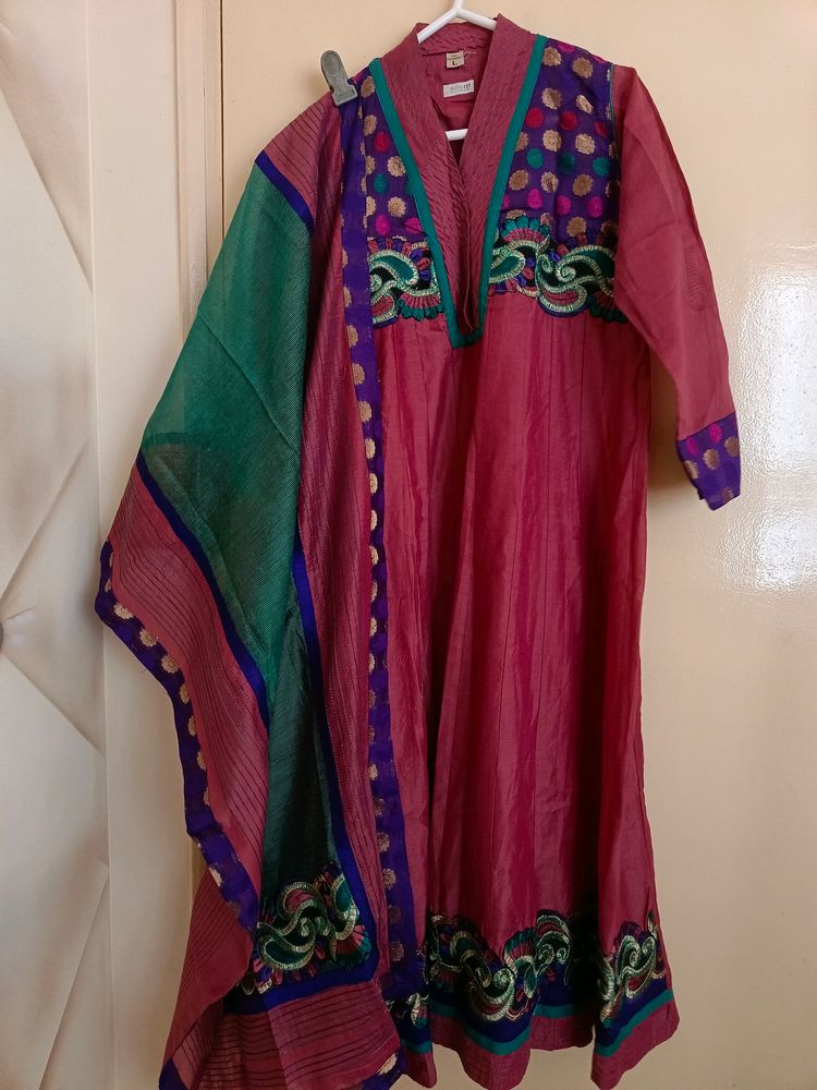 High Neck Kurti With Dupatta