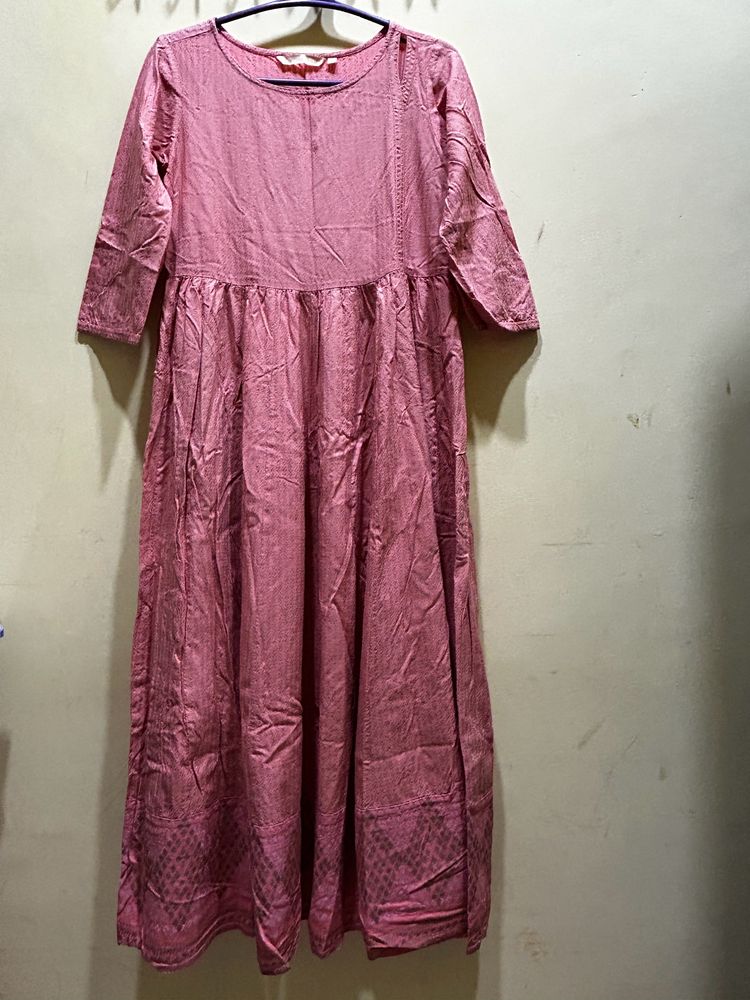 Avaasa Peach Colour Kurta Size M