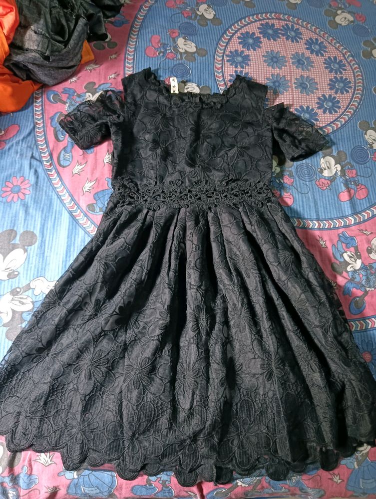 Black Colour Mini Frock