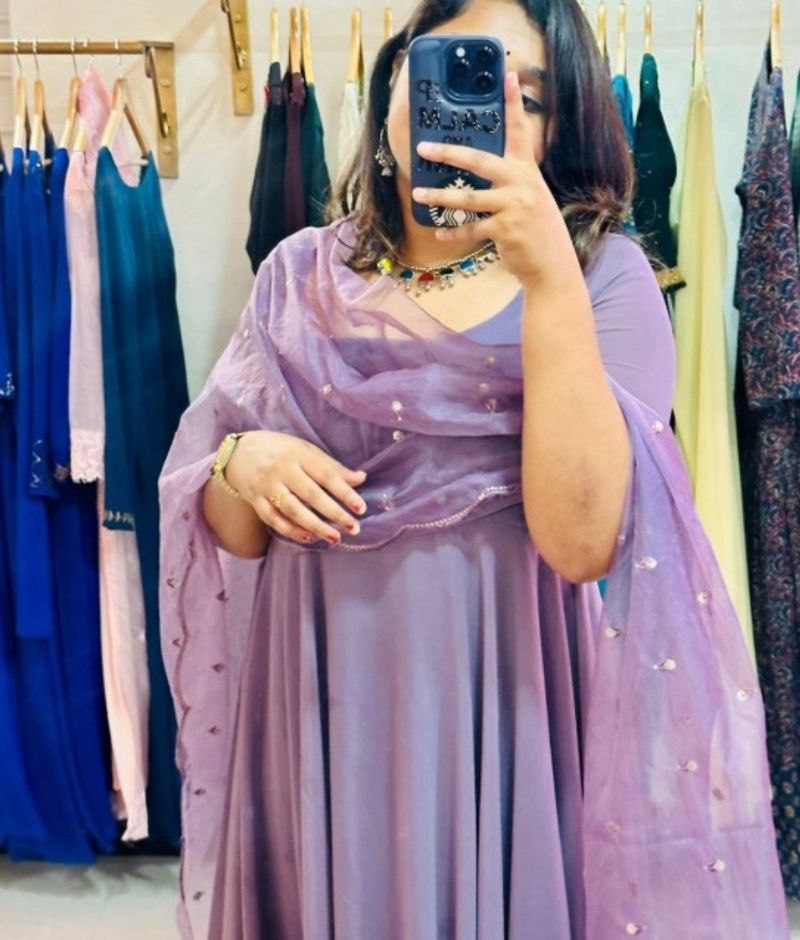 Deisgner dress deep purple with dupatta