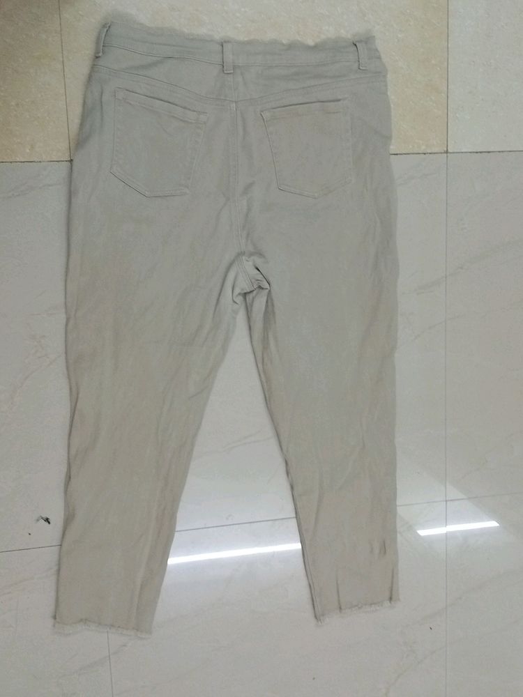 Cream Colour Jeans