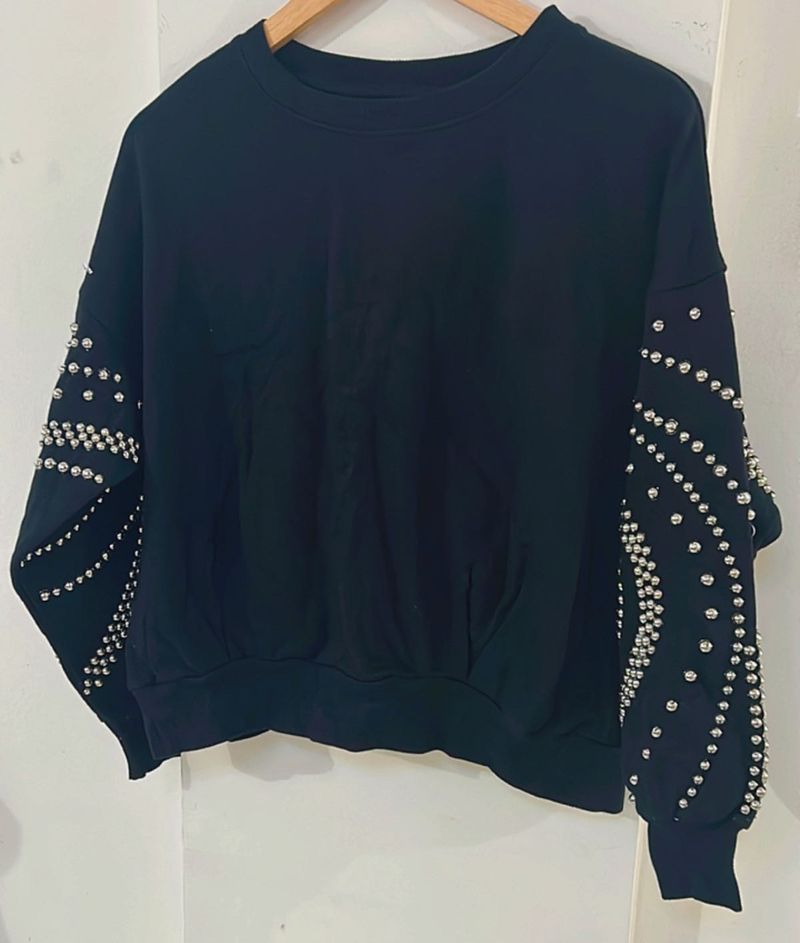 Studded Black Sweatshirt