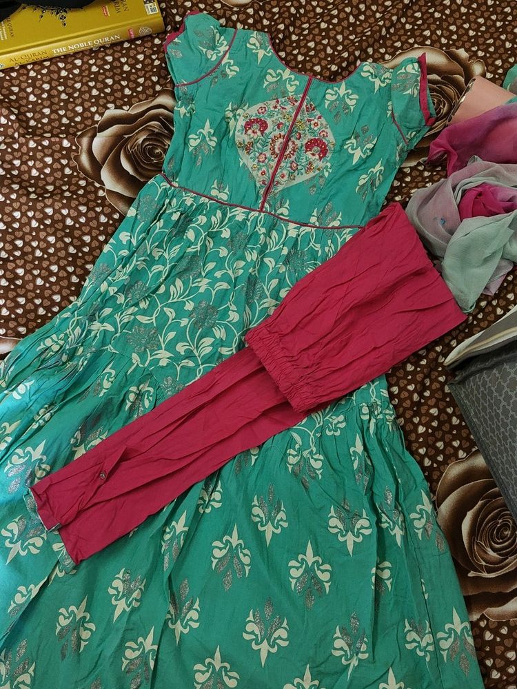 Cotton Full Length Anarkali 6-8 Years