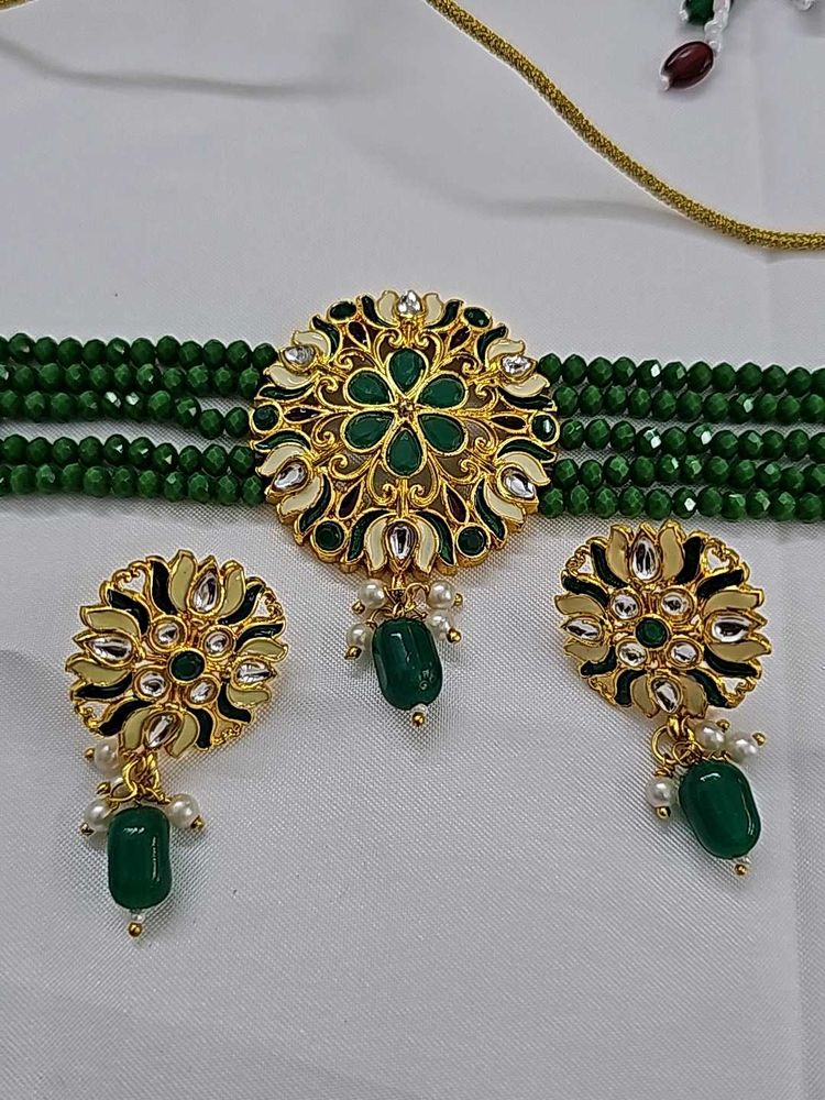 Kundan Choker Green