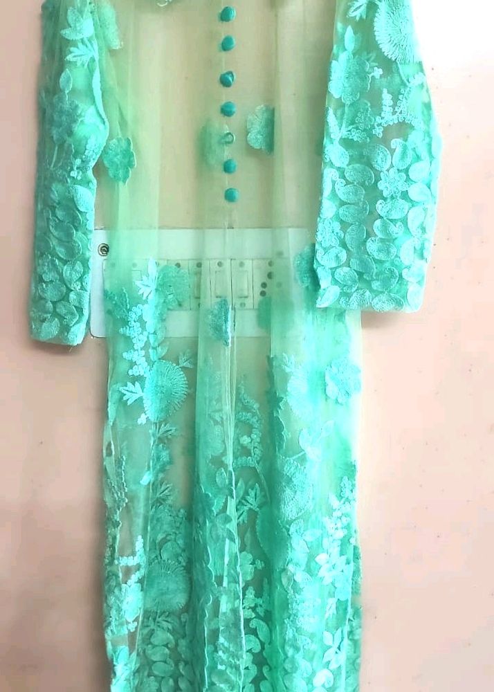 Beautiful Net Kurta Full Embroidery