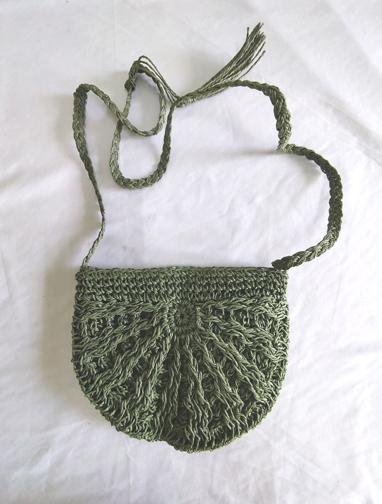 Sage Crochet Sling Bag (Women's)