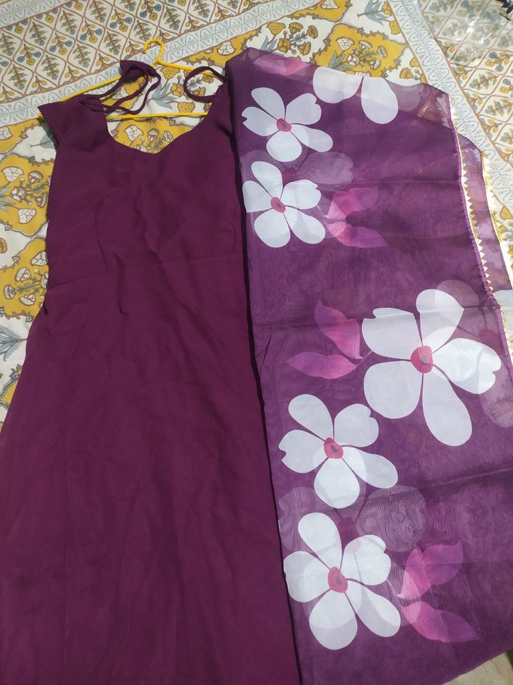 A-line Gown with Dupatta