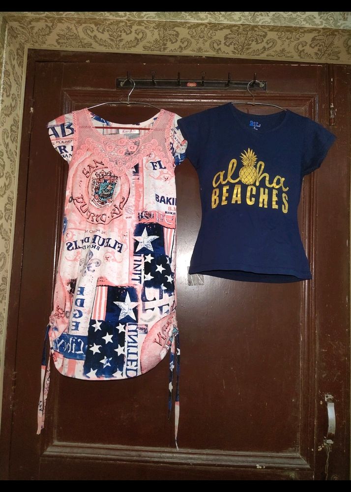 Buy Girls Dress Get T Shirt Free Summer Set