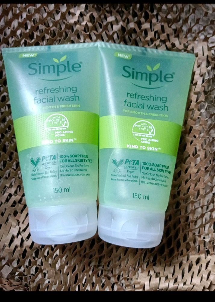 Combo Of 2 Simple Refreshing Face Wash