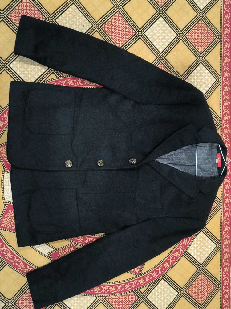 Formal and Partywear Black Wool Blazer