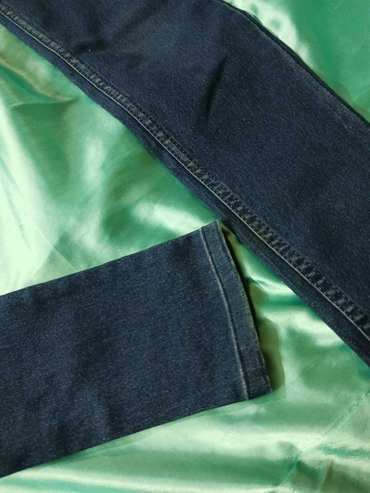 Navy Blue Denim Jeans For Women