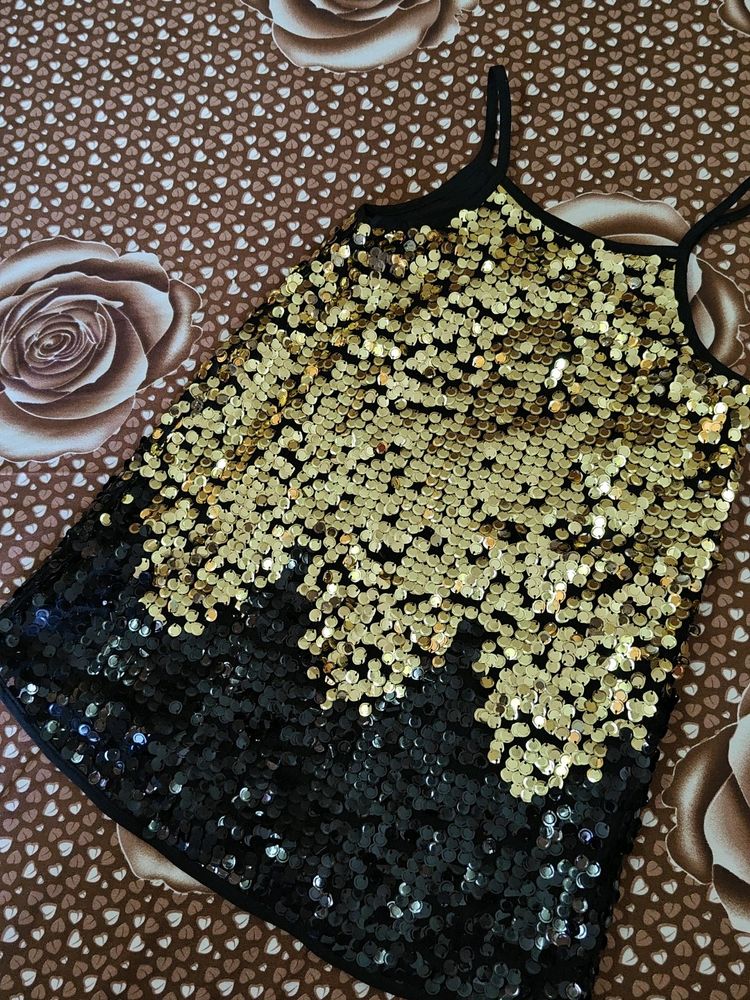 Gold And Black Party Dress