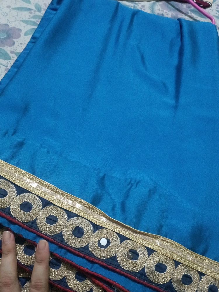 Cotton Blend Satin Saree