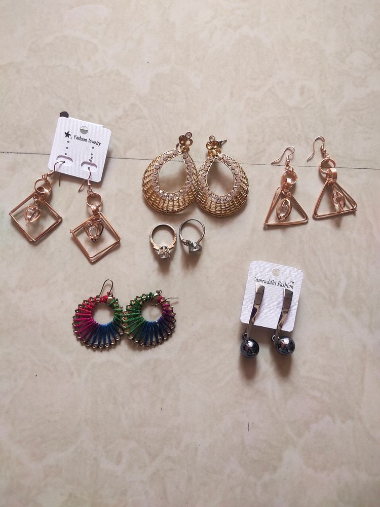 🎉🎉Earrings &Rings Combo Offer