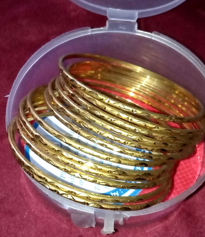 Gold Plated  New 12 Bangles Unused