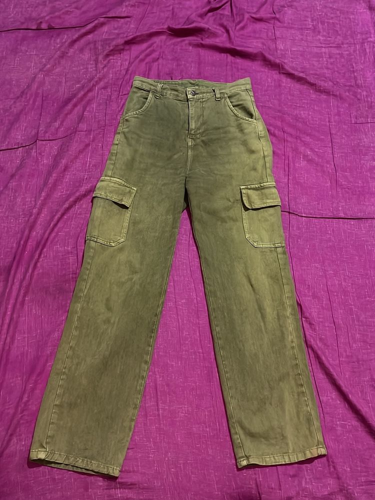 Green Cargo Jeans