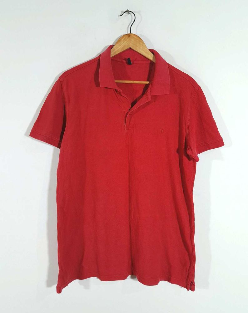 Red Polo T-Shirt For Men's