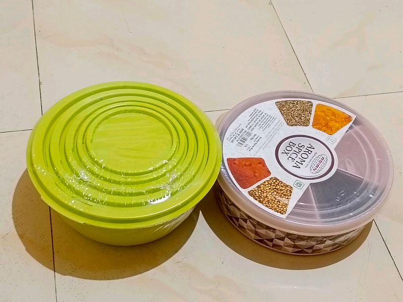 Combo Masala Box +5 Piece Container Set