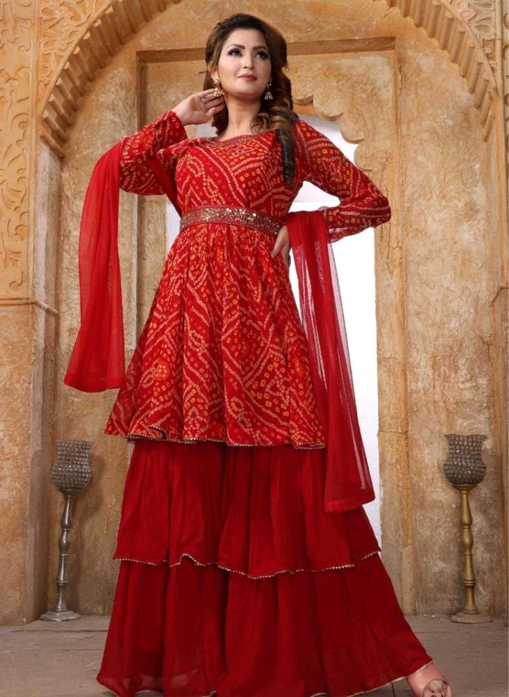 Festive nd Wedding Ethnic Frock Sharara Se