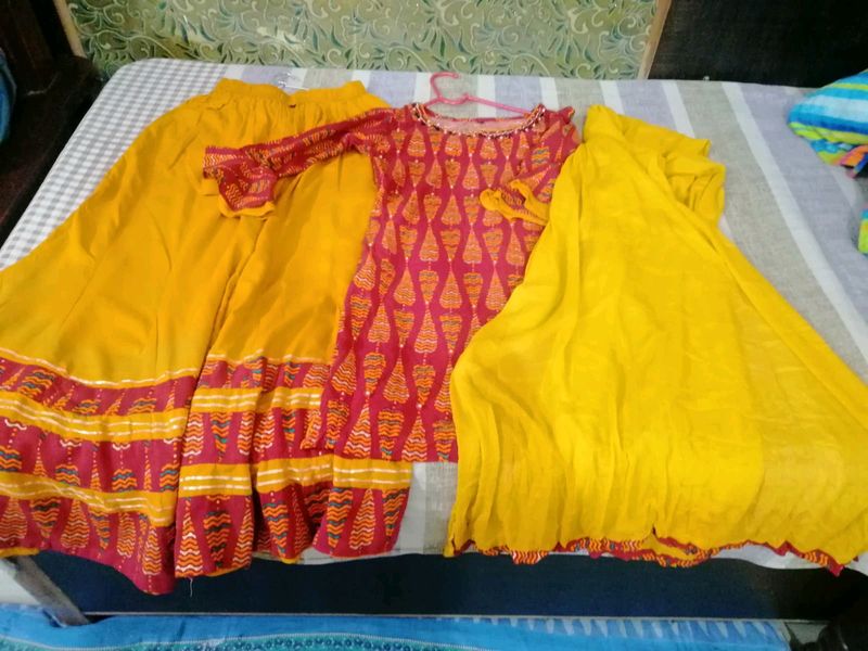 Sharara Kurti Set With Dupatta