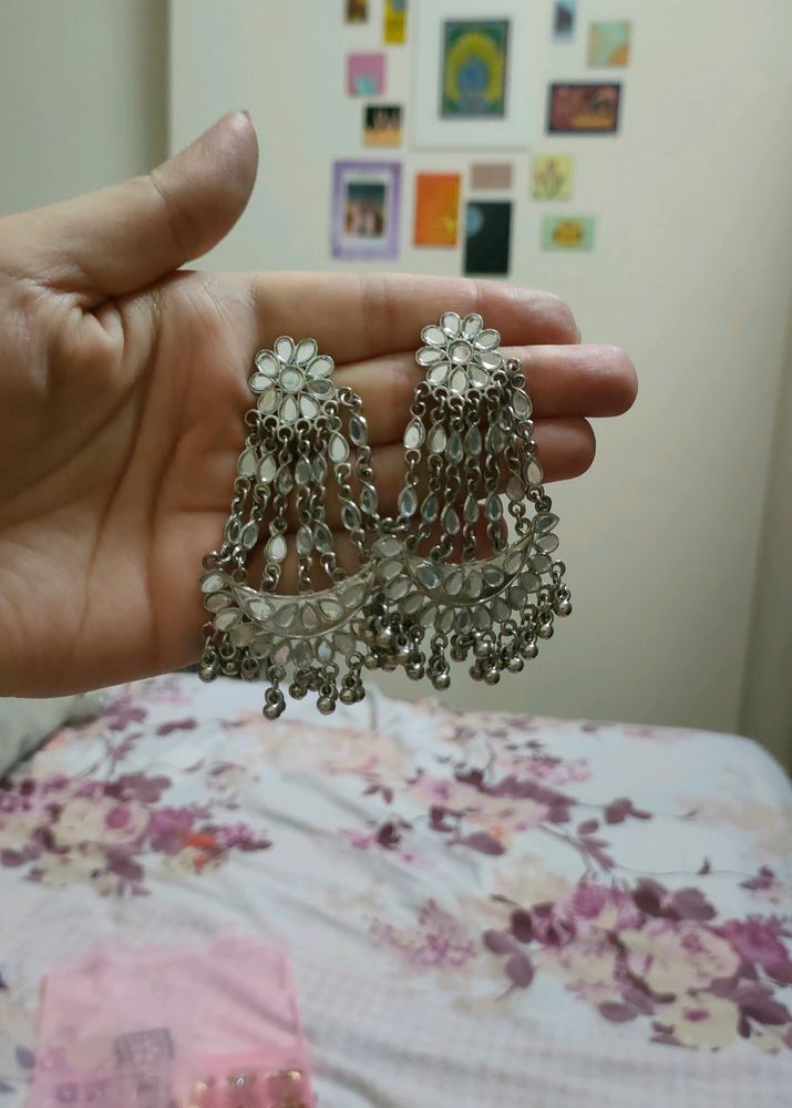 Silver Mirror Earrings