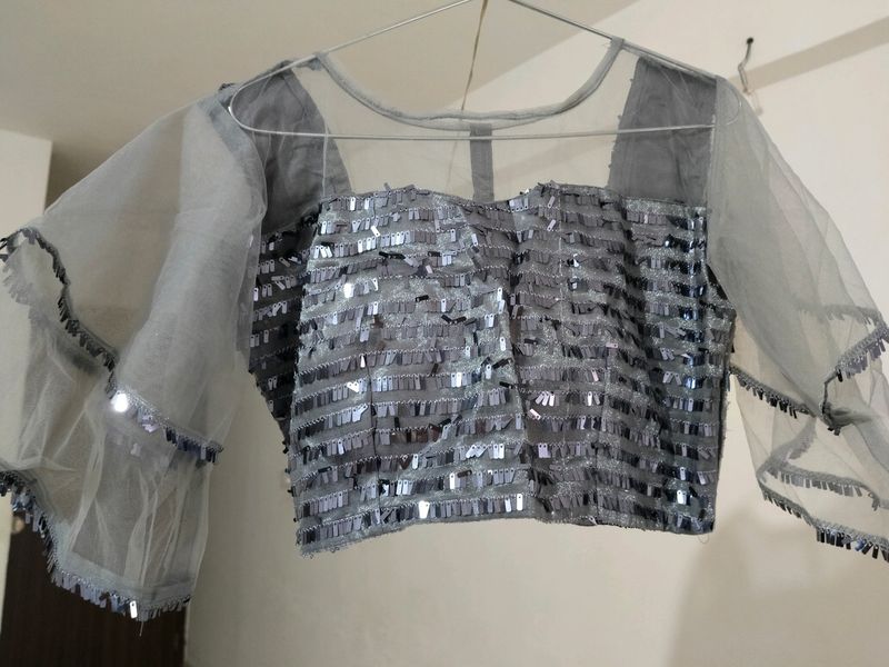 Grey Designer Blouse