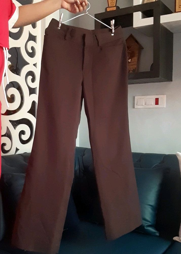 Coffee Brown Formal Trouser For Women