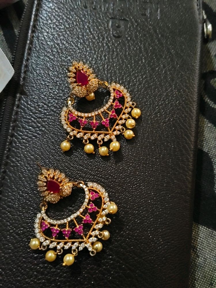 Gold Plated Chandbali Earrings