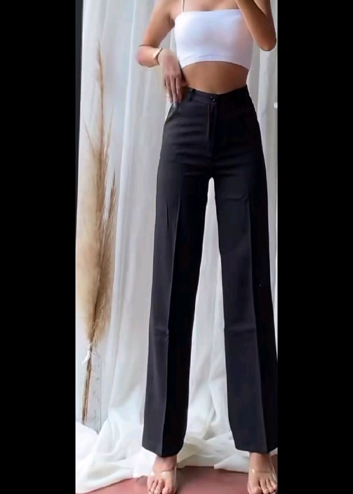 Straight Fit High Waist Pants