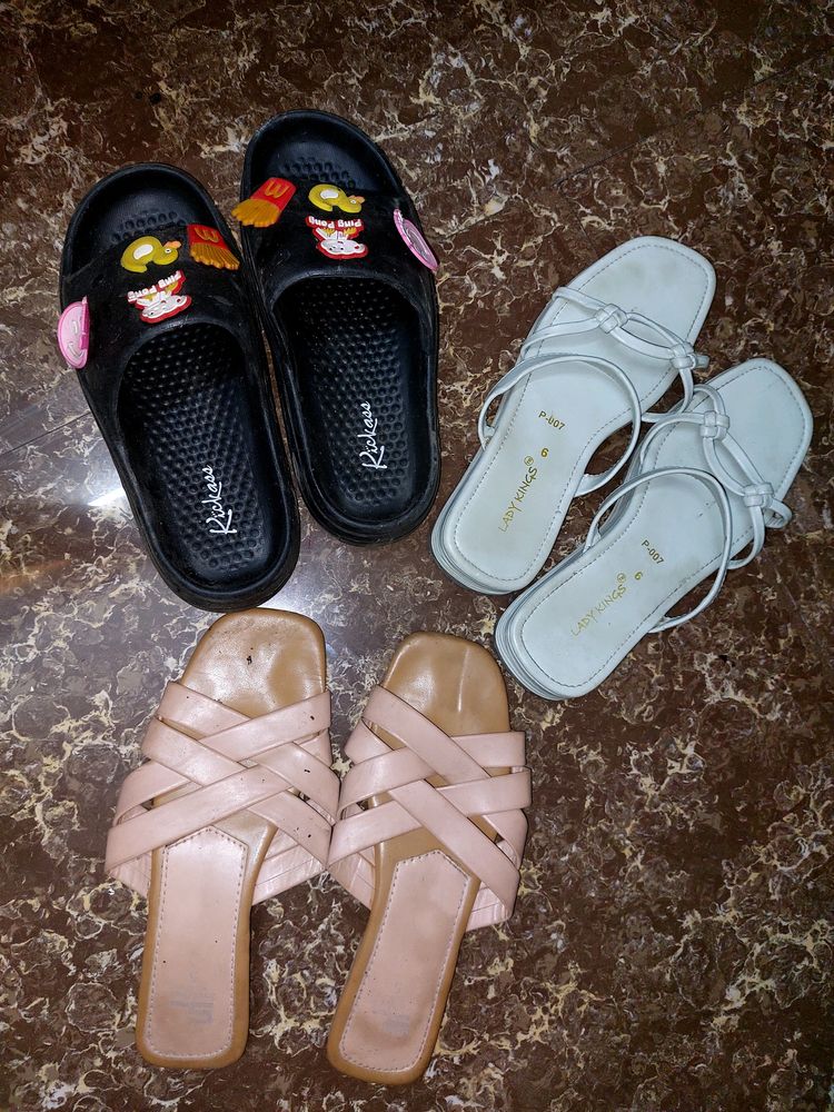 Combo Offer Two Sandal And One Crocs