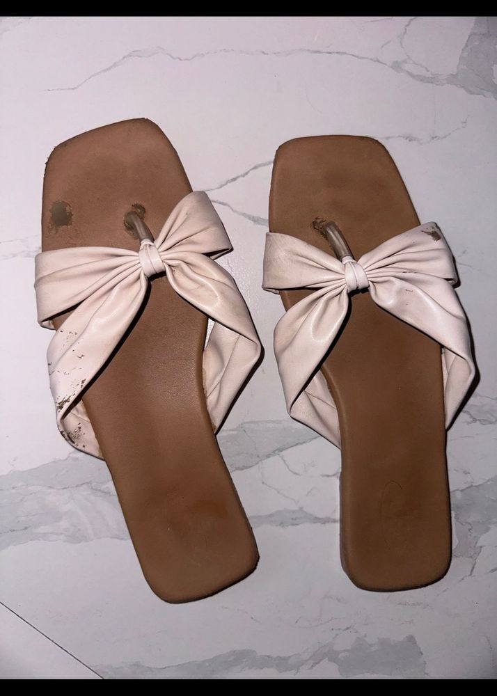 Beige Brown Flats