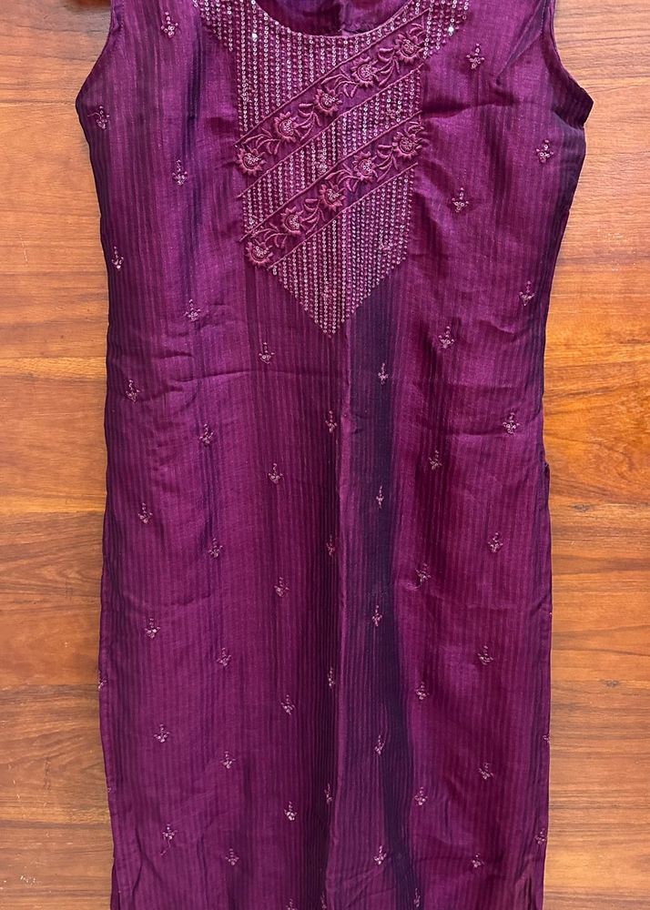 Beautiful Purple Anarkali Kurta For Sale