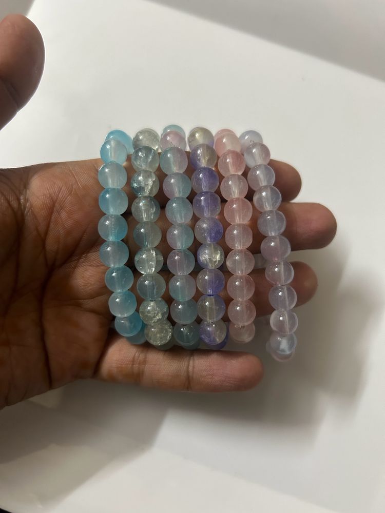 Dual Colour Glass Beads Bracelet