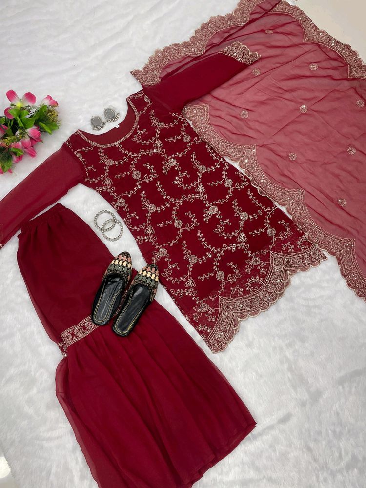 AC 255 Sharara Kurta Dupatta