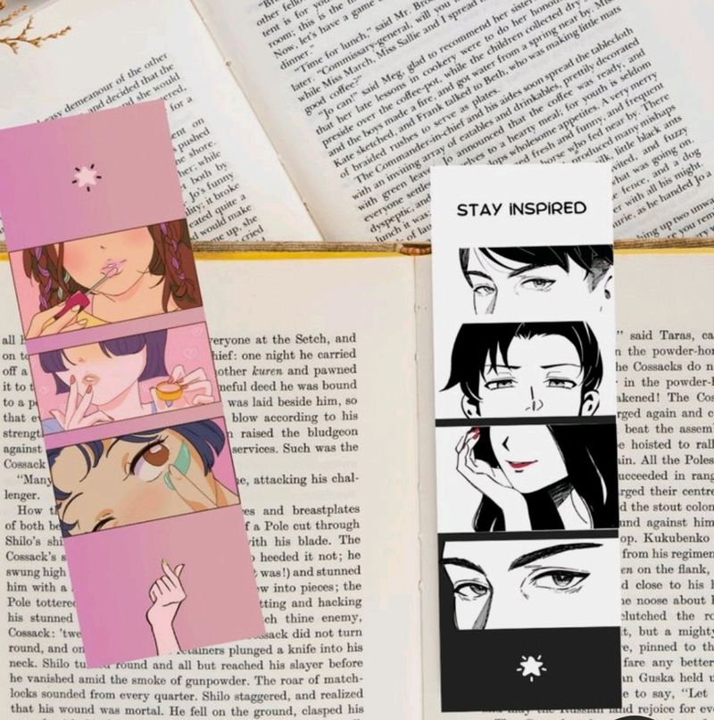 Customisable Anime Bookmarks (Set Of 4)