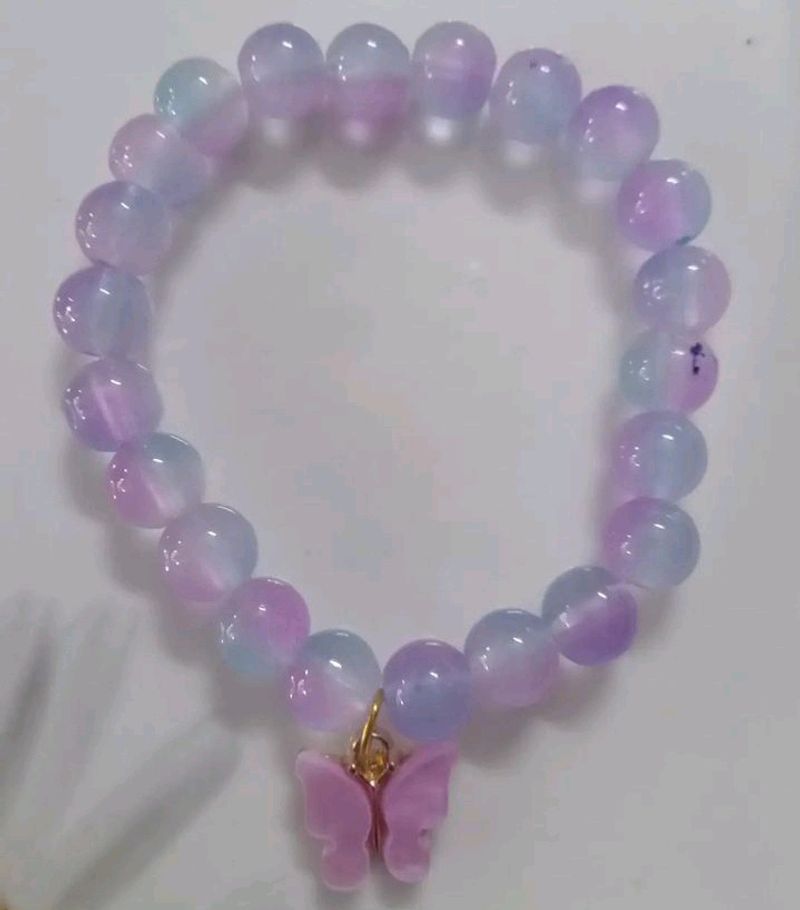 CUTE PURPLE AND BLUE JELLY BEADS BRACELET 🩵💜🩷