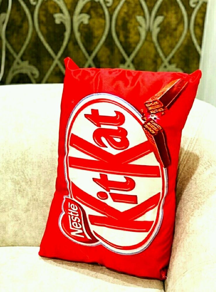 Kit Kat Pillow For Kids (Both Sides Same Printing)