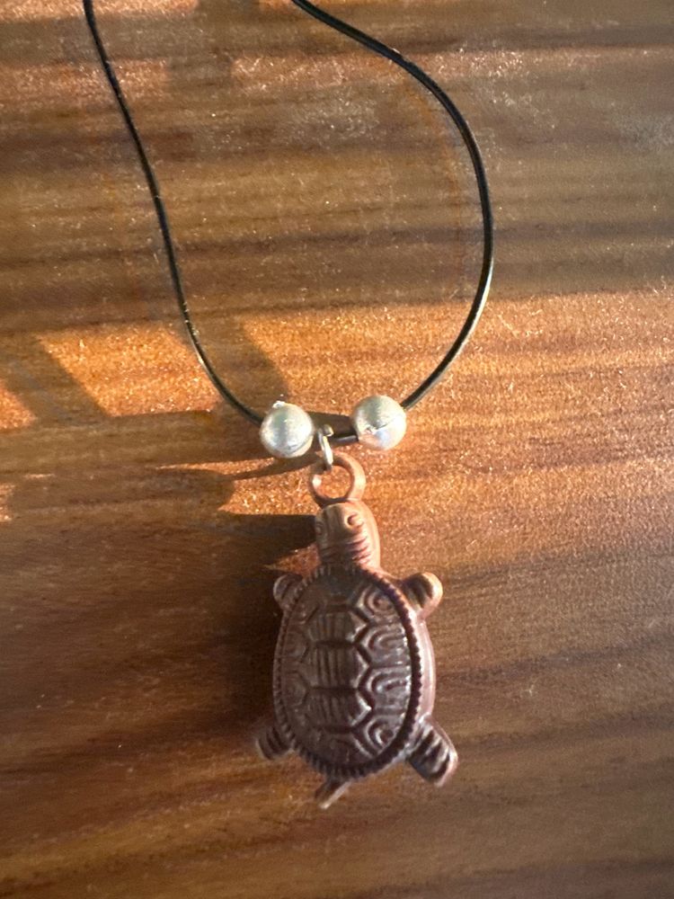 Tortoise Pendant Antique Necklace