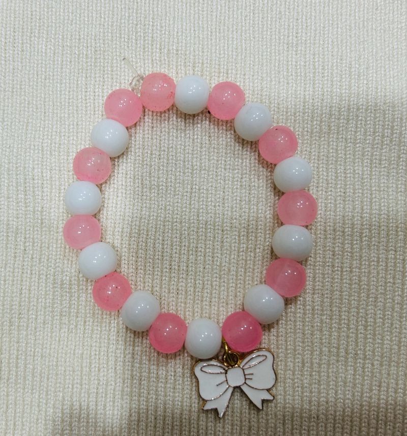 Pink And White Coquette Bracelet