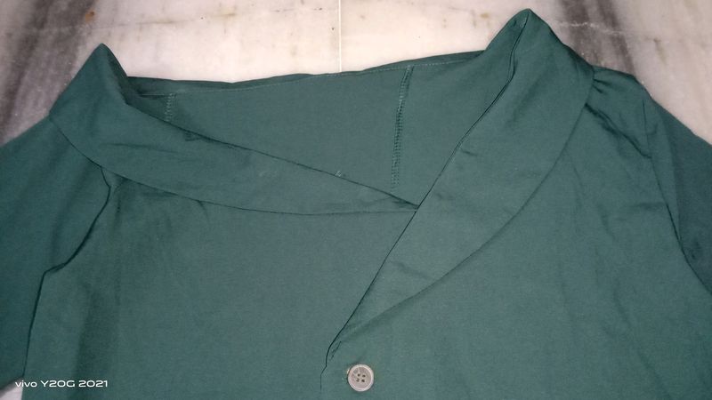 Green Casual And Party Wear Shirt