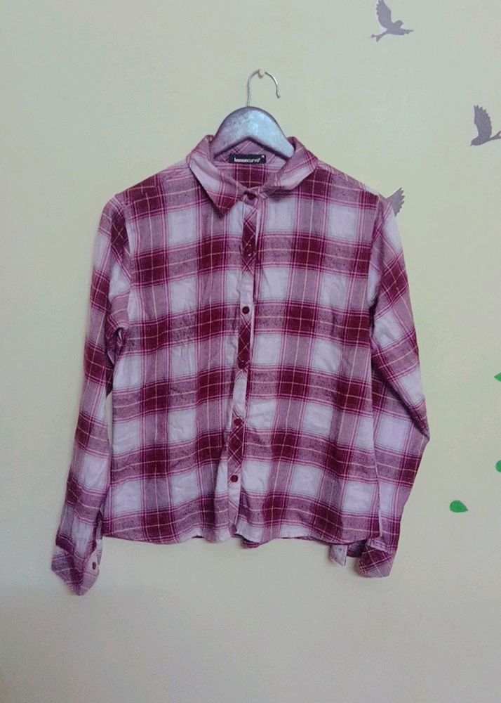 Checked Pink Shirt (Women)