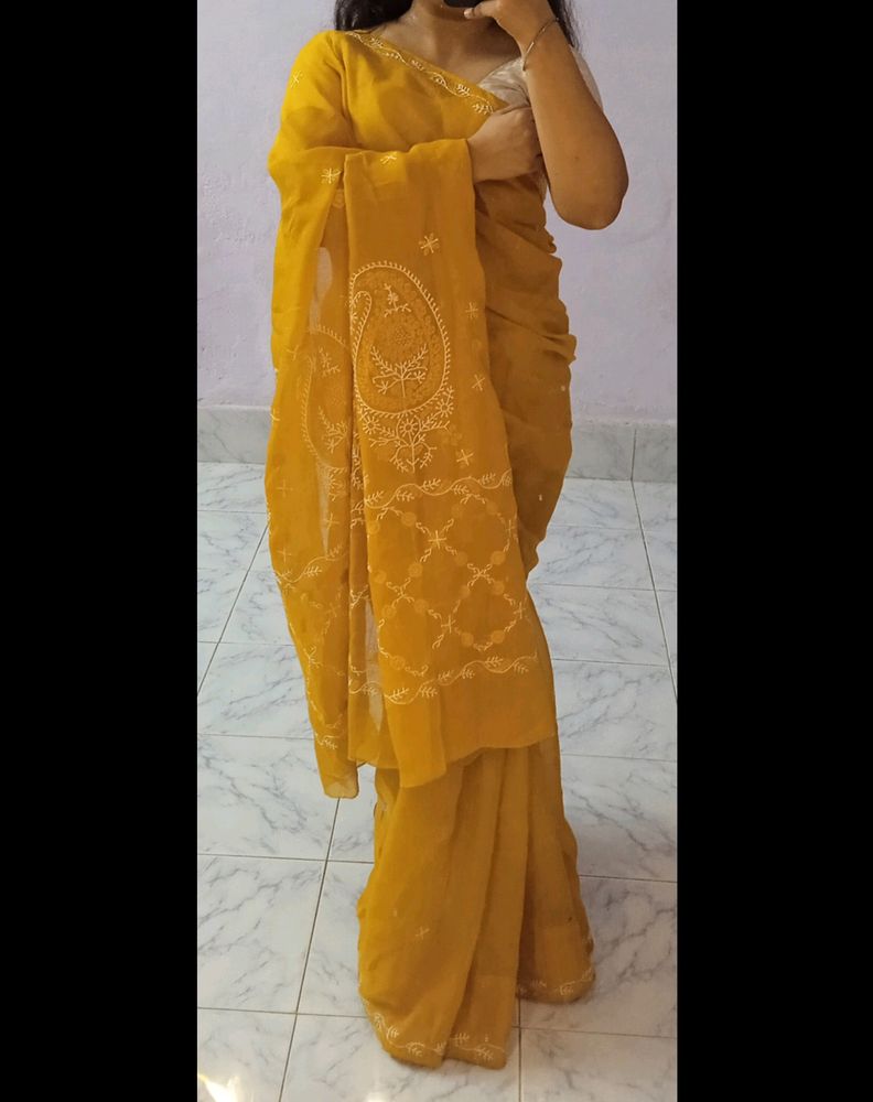 Chikankari Saree