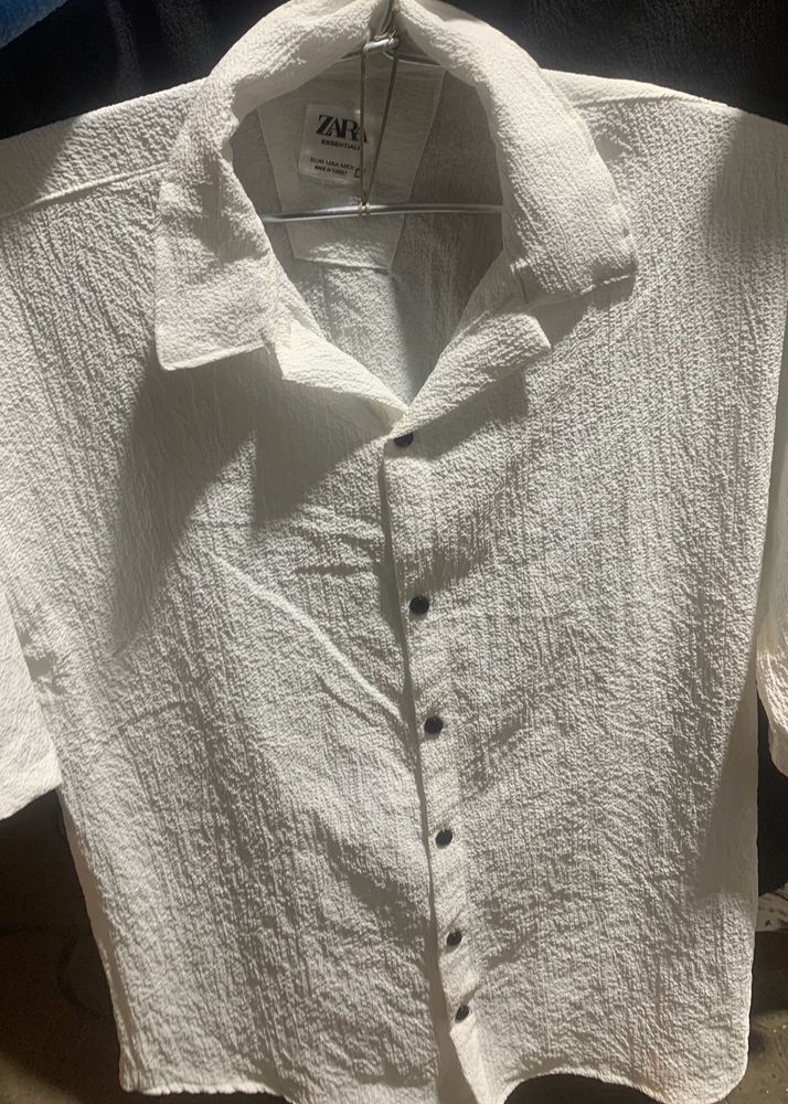 ZARA POPCORN MATERIAL SHIRT