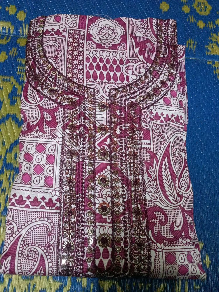 New Dress Material With Neck Work