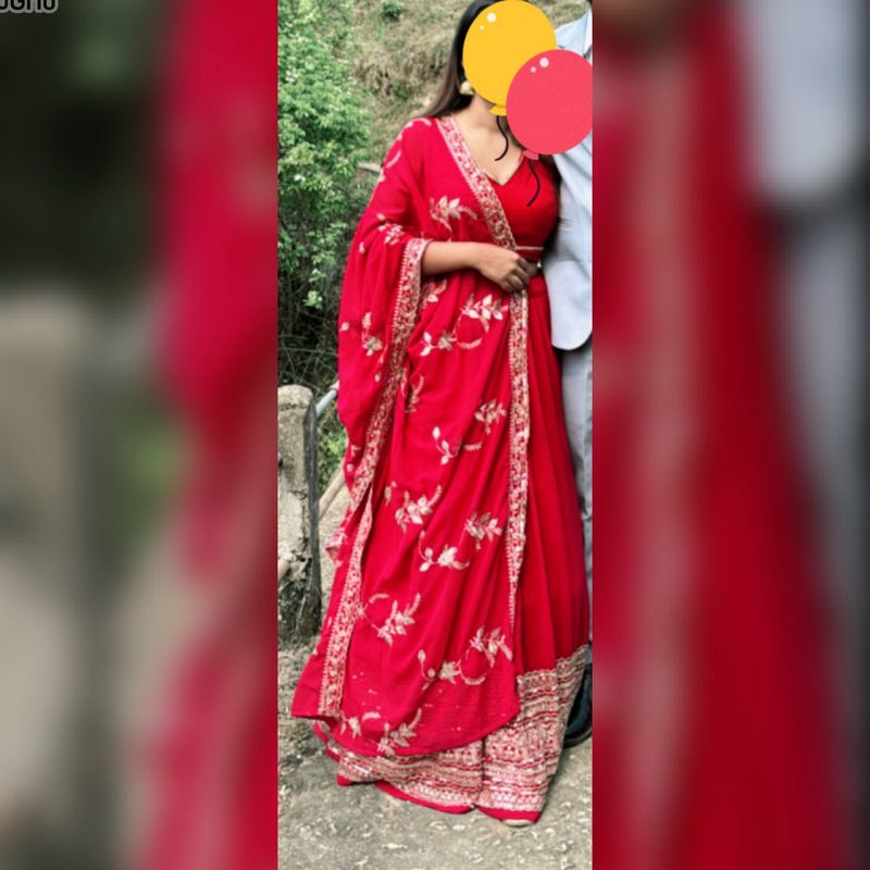 Red Lehenga Blous And Dupatta A Steal Deal For  Da