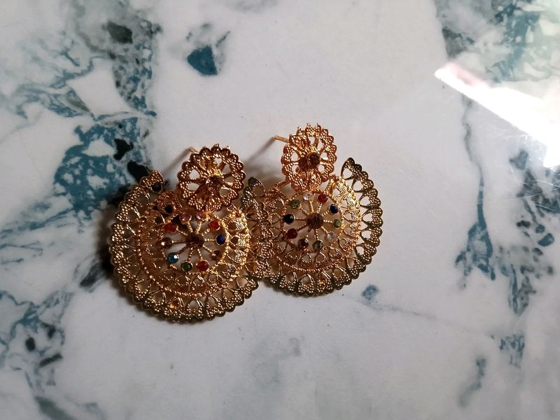 Traditional Golden Earrings