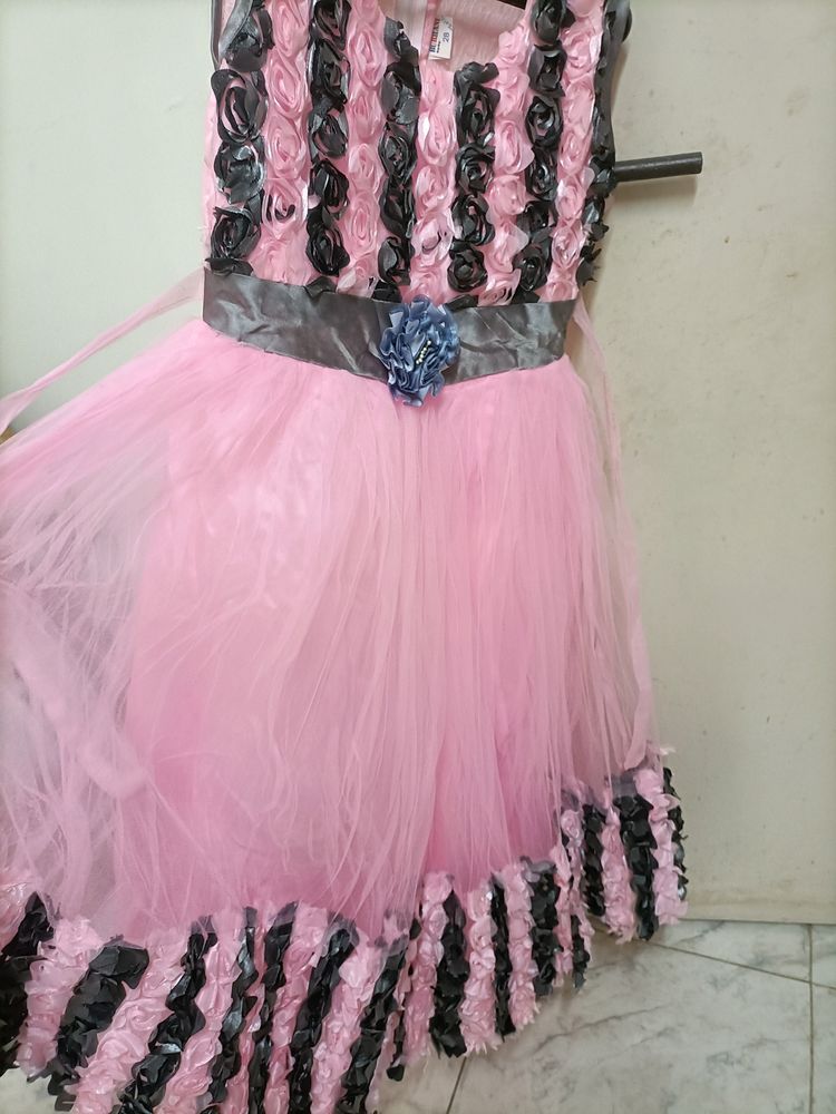 Kids Girls Frock Pink Age Upto 10 Yrs