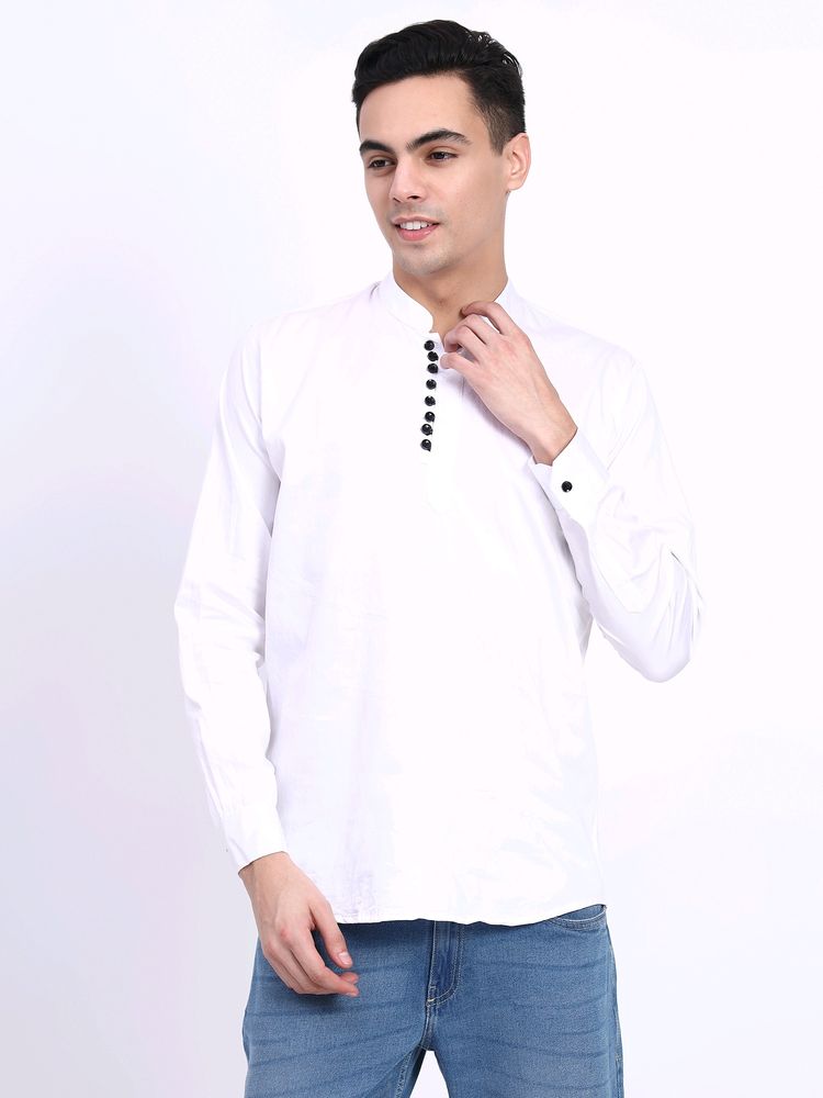 Trendy Short white kurta for boys